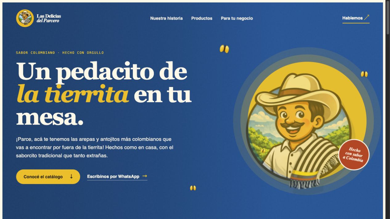 Vista previa del sitio web de Las Delicias del Parcero