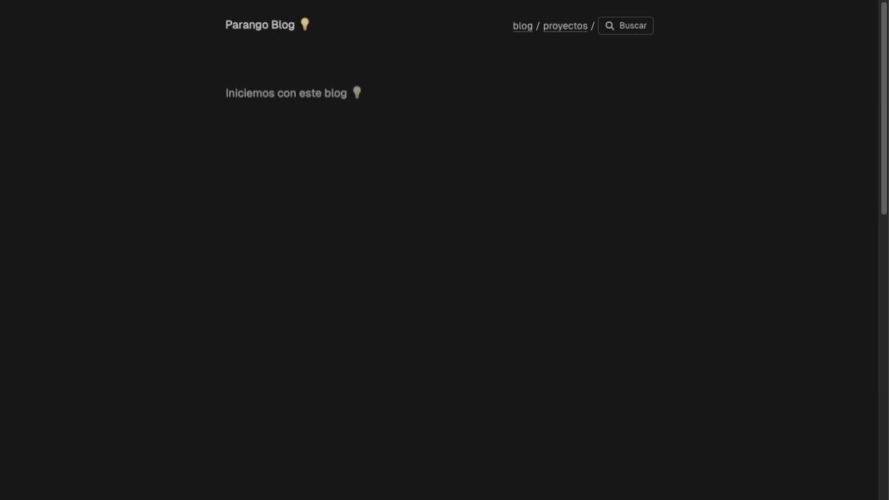 Vista previa del sitio web de Parango.dev